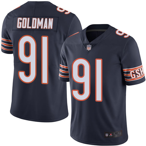 Chicago Bears Limited Navy Blue Men Eddie Goldman Home Jersey NFL Football 91 Vapor Untouchable